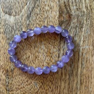 Lavender Amethyst Beaded Bracelet